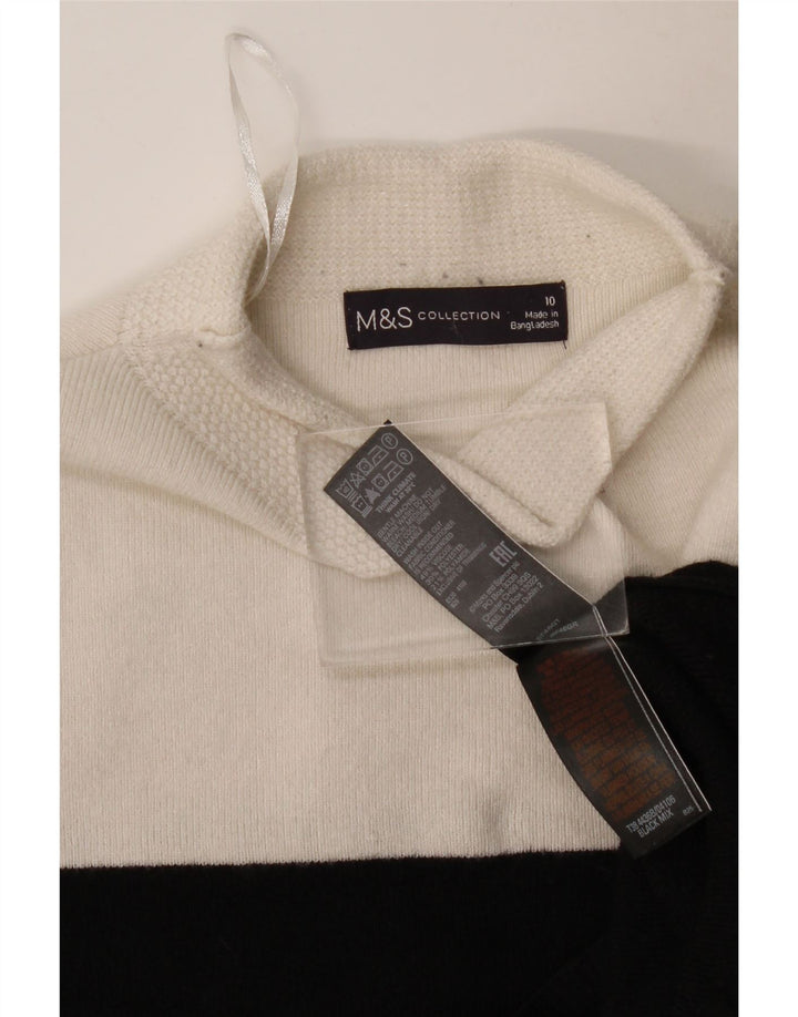 Maglione maglione a collo alto da donna Marks & Spencer UK 10 piccolo nero