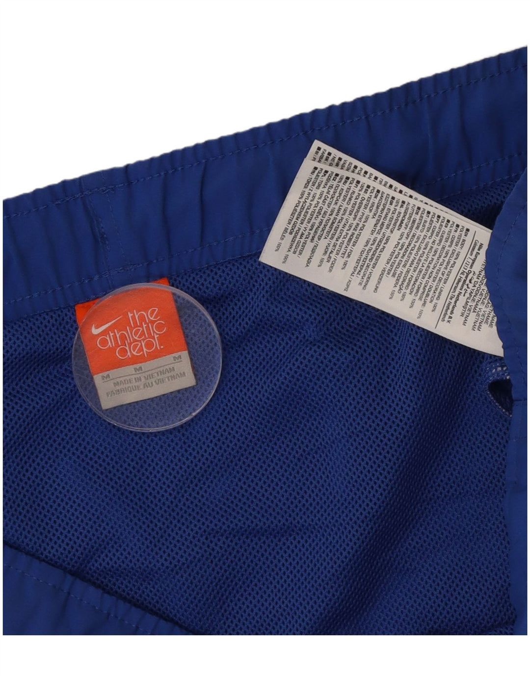 Pantaloncini sportivi grafici Nike da uomo in poliestere color block blu medio
