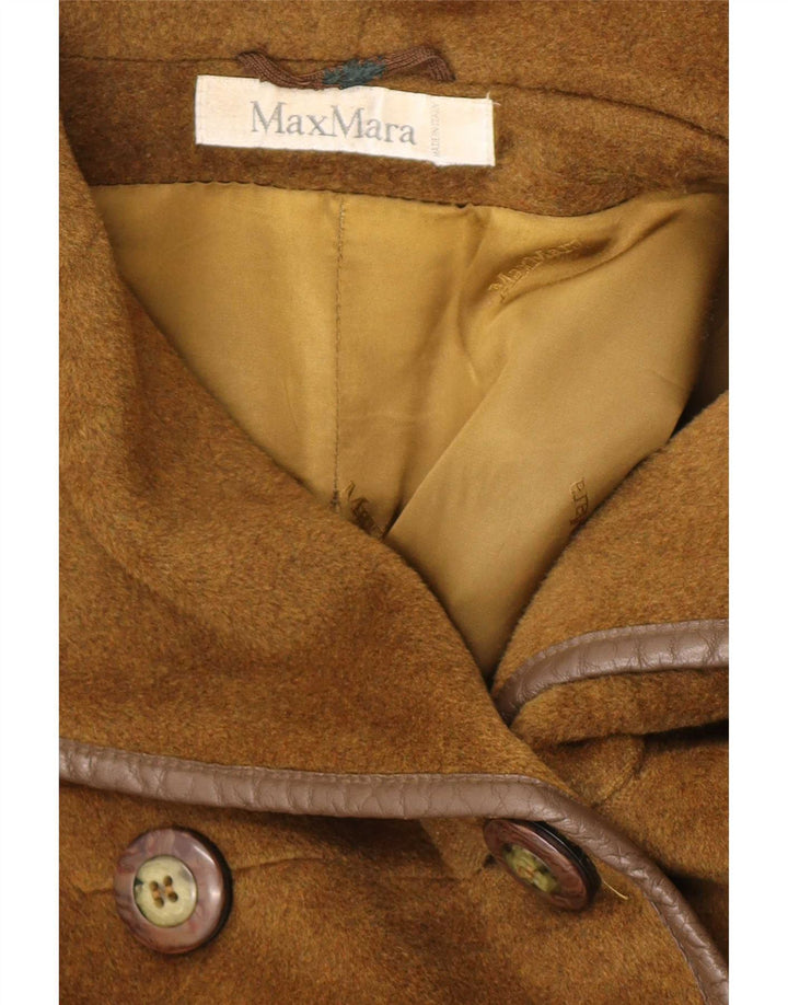 Cappotto doppiopetto oversize da donna Max Mara UK 12 Medio Cachi
