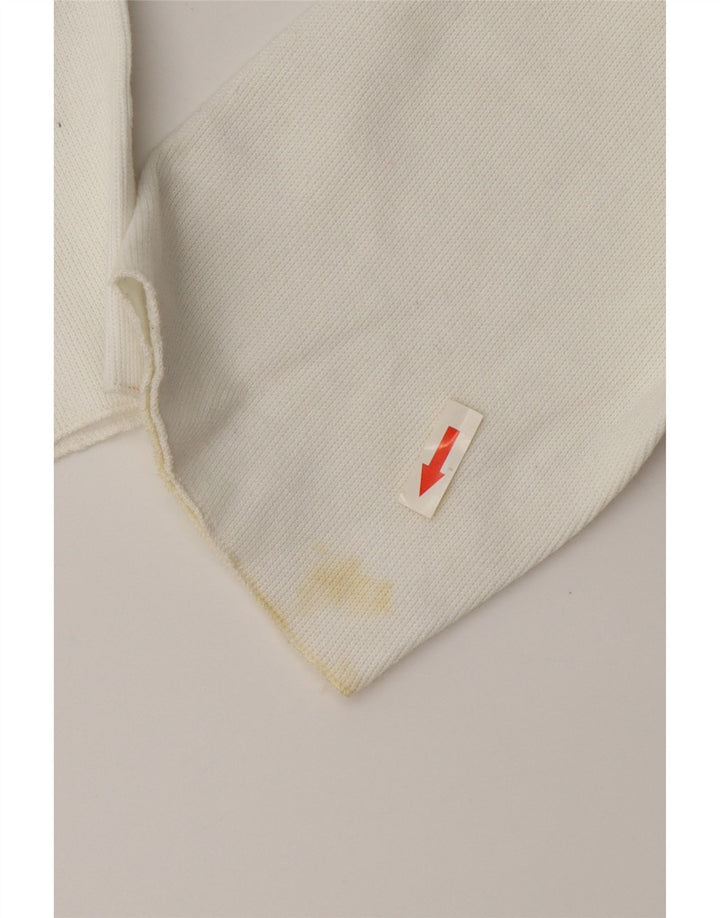 Maglione corto oversize a collo alto da donna Zara UK 10 piccolo bianco