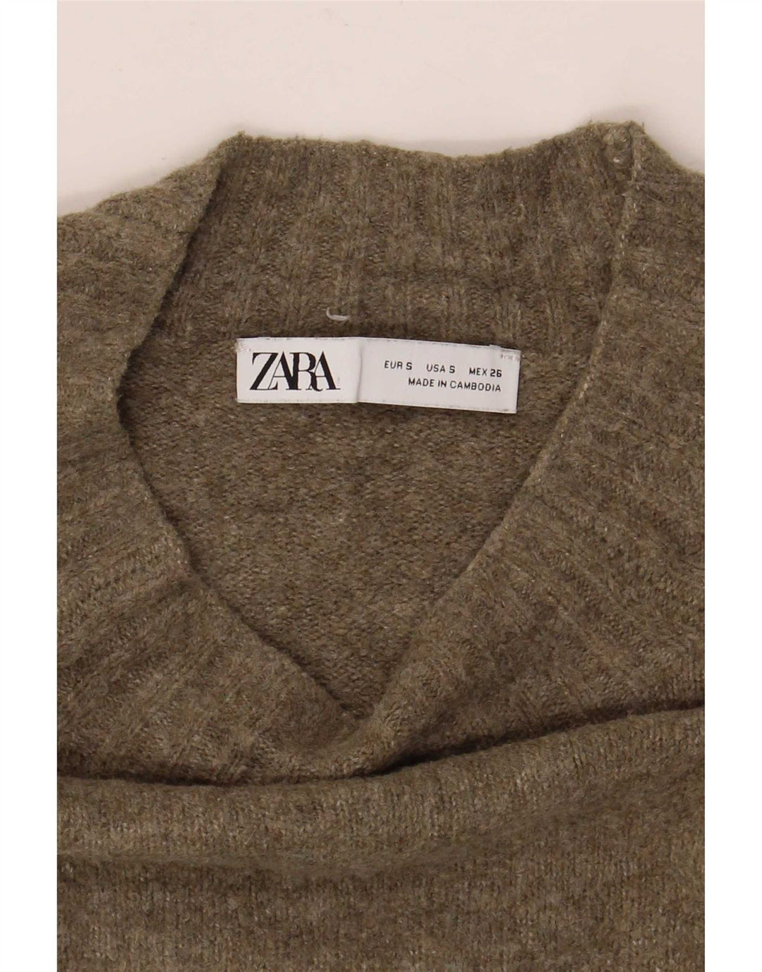 Maglione maglione oversize con collo dolcevita da donna Zara UK 10 piccolo verde