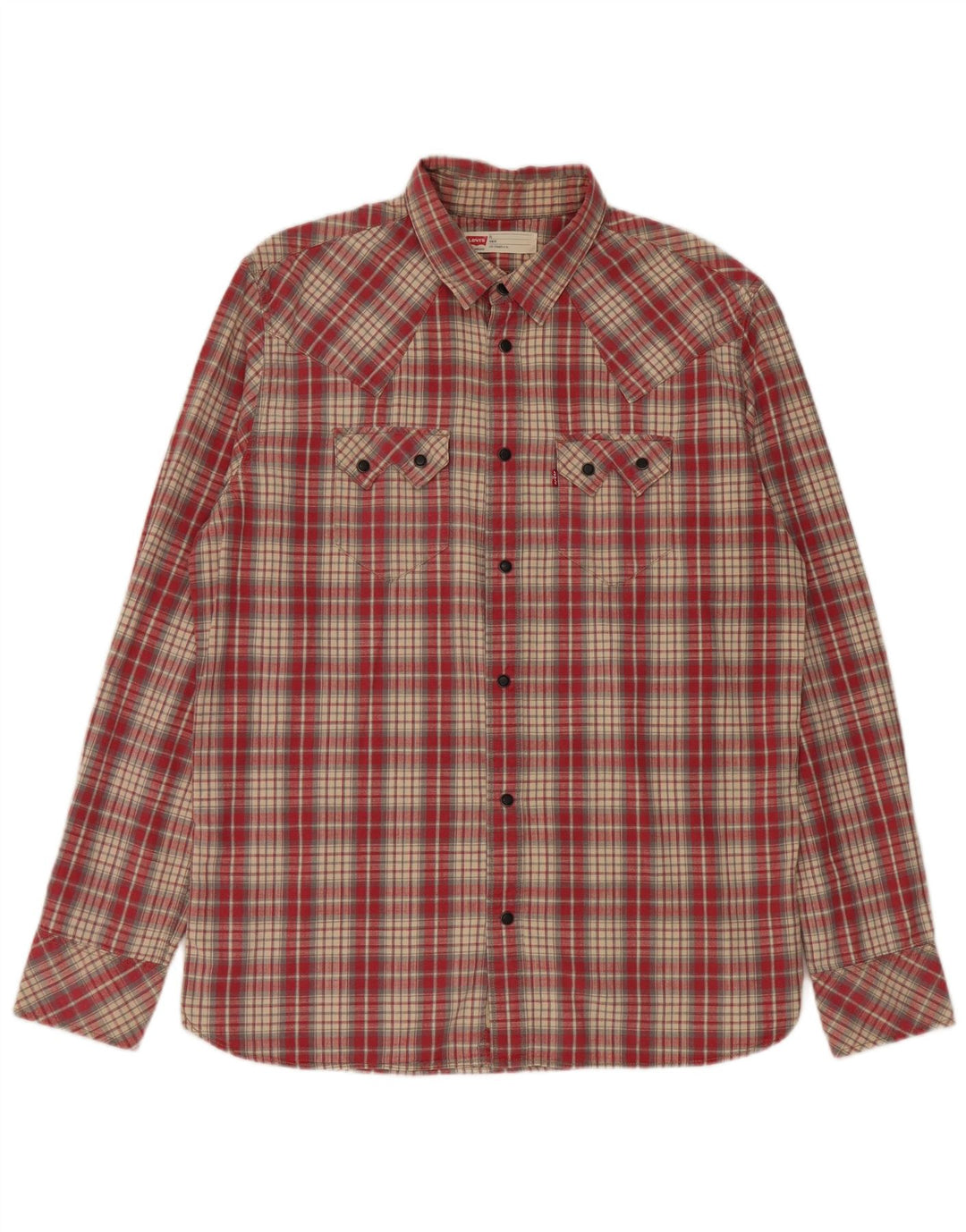 Camicia Levi's da uomo slim fit western XL in cotone rosso