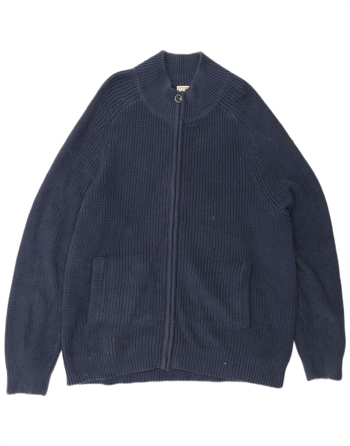 Maglione cardigan da uomo L.L.BEAN grande cotone blu navy