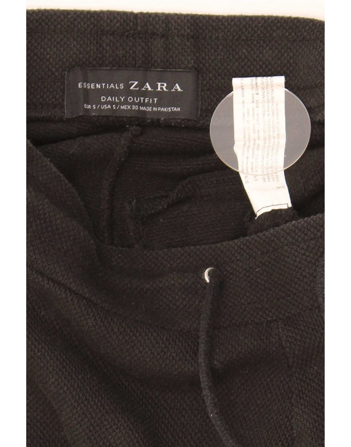Pantaloncini sportivi da donna Zara UK 10 piccoli in cotone nero