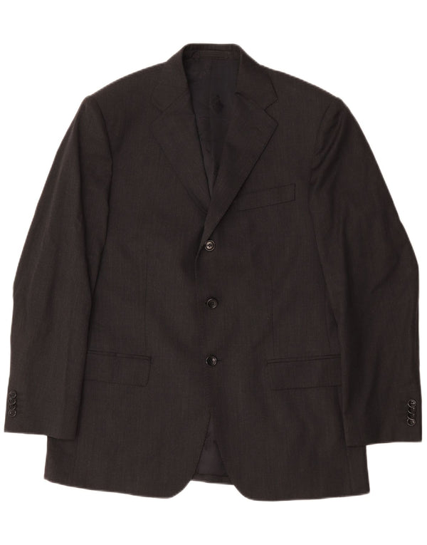 Giacca blazer da uomo a 3 bottoni Boggi Milano IT 50 Large in lana grigia
