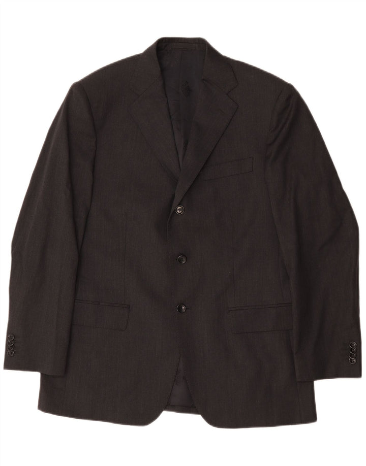 Giacca blazer da uomo a 3 bottoni Boggi Milano IT 50 Large in lana grigia