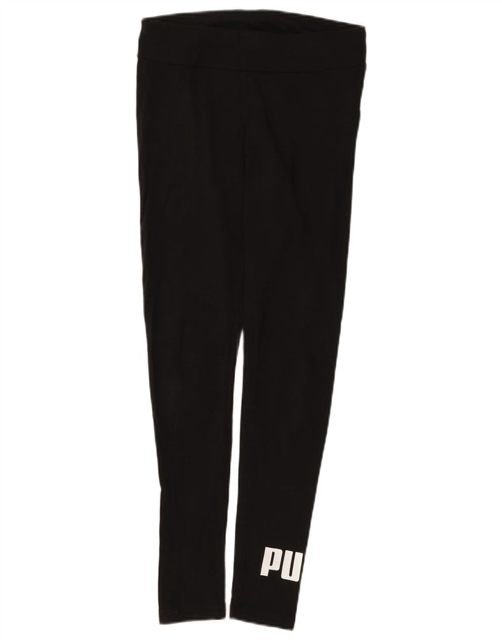 Leggings grafici da donna Puma UK 8 piccoli cotone nero