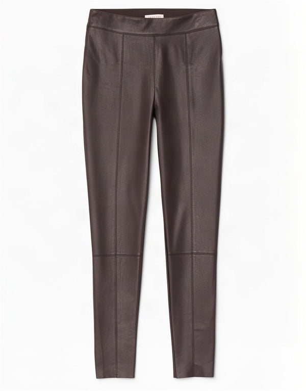 Pantaloni skinny da donna in ecopelle Topshop UK 10 piccoli W26 L28 neri