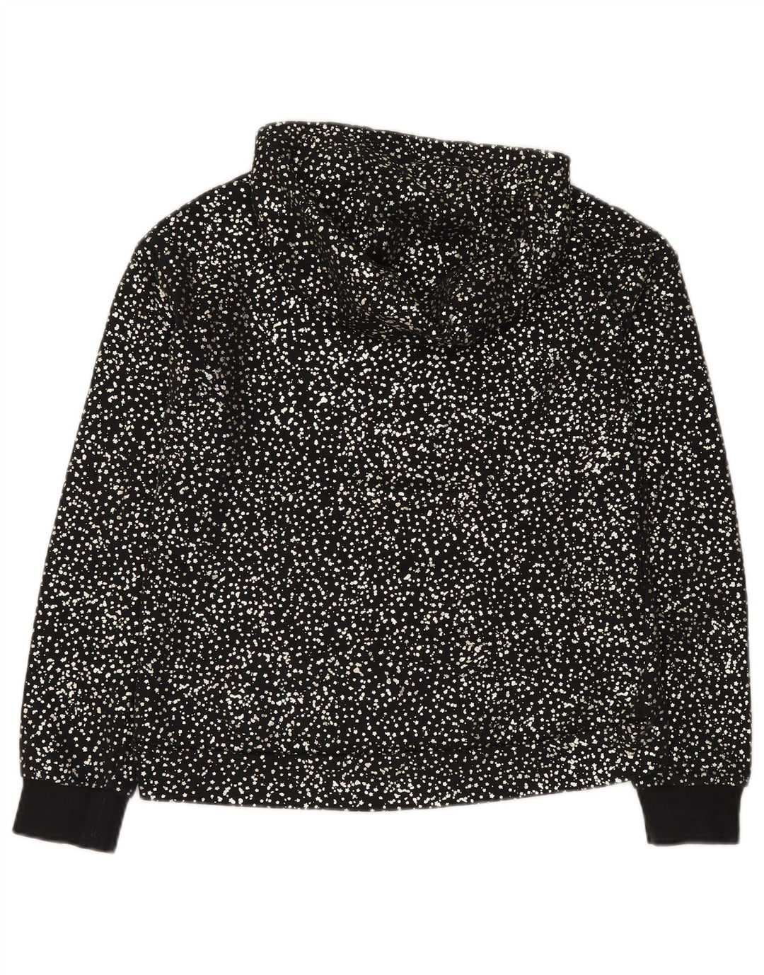 Felpa con cappuccio NIKE per ragazze 13-14 anni XL in cotone maculato nero