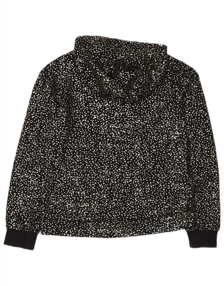 Felpa con cappuccio NIKE per ragazze 13-14 anni XL in cotone maculato nero