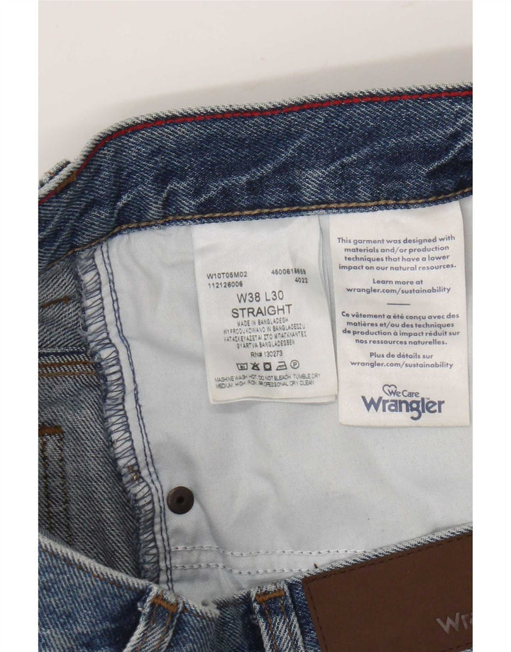 Jeans dritti da uomo Wrangler W38 L27 cotone blu