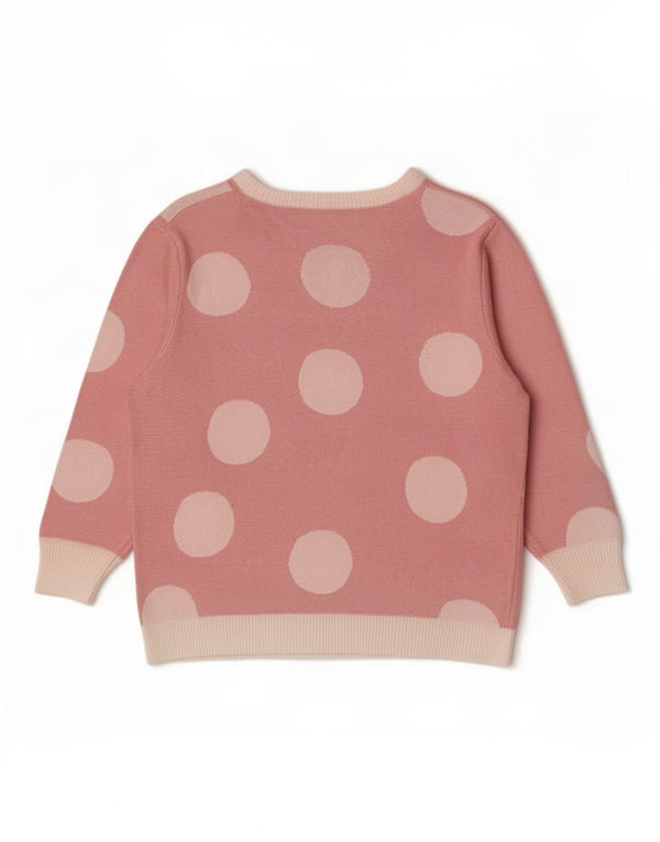 Maglione maglione con scollo a barca da donna Marks & Spencer UK 18 XL rosa a pois