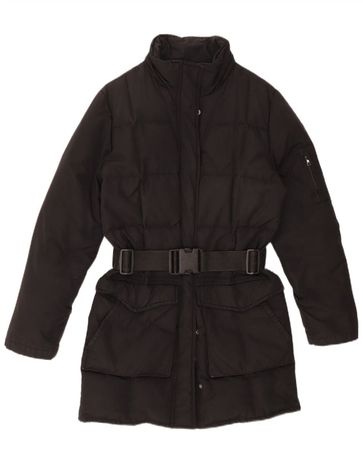 WOOLRICH Womens Oversized Padded Coat UK 10 Small Black Nylon