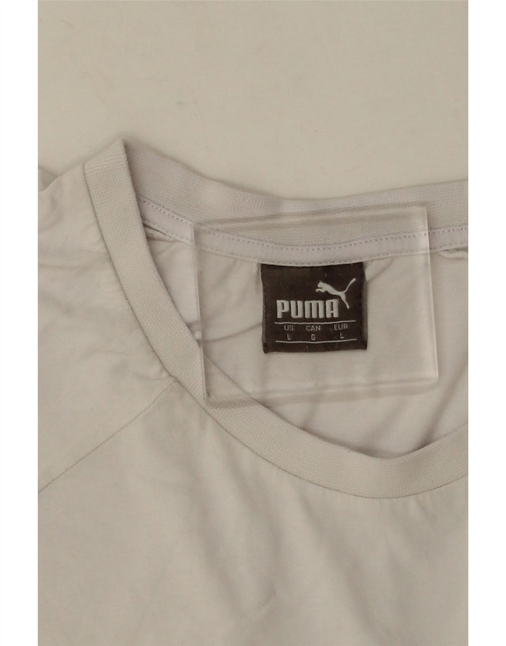 T-shirt grafica da uomo Puma Large bianca