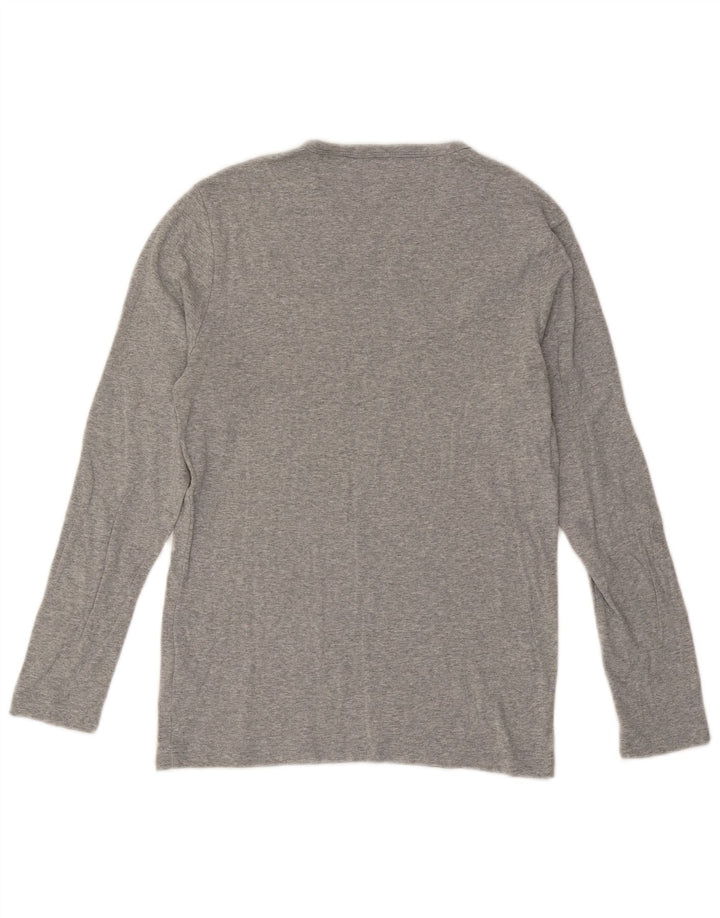 Top da uomo G-Star a maniche lunghe in cotone chiazzato grigio grande