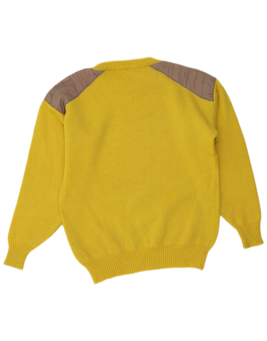 Maglione maglione girocollo da uomo Volkl IT 48 piccolo in lana a righe gialle