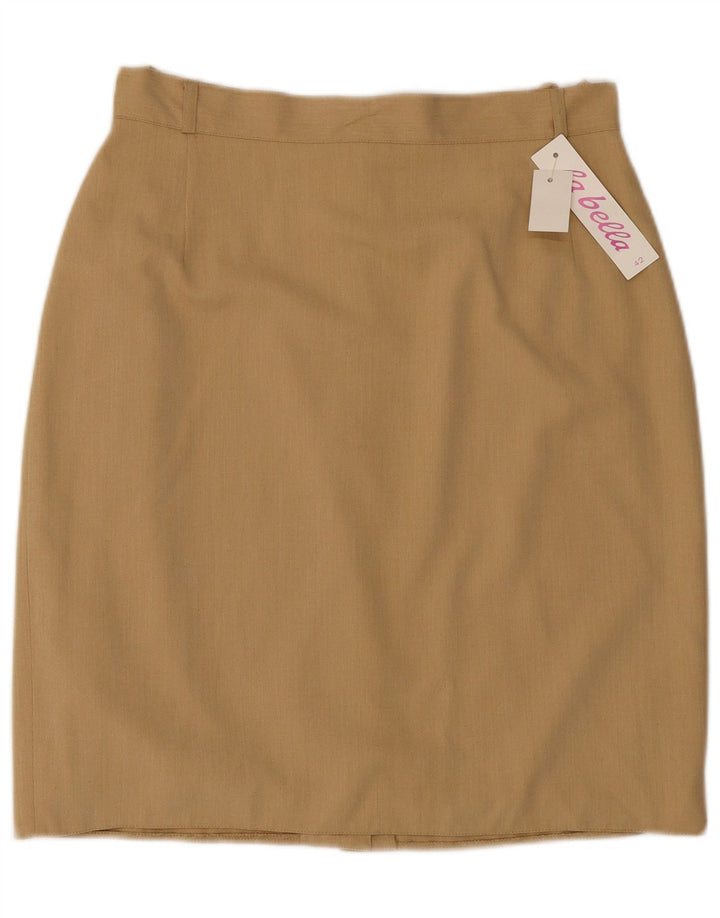 Gonna dritta da donna La Belle IT 42 media W30 poliestere beige