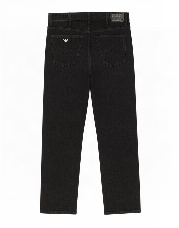 Pantaloni casual dritti da uomo Armani W36 L32 poliestere nero