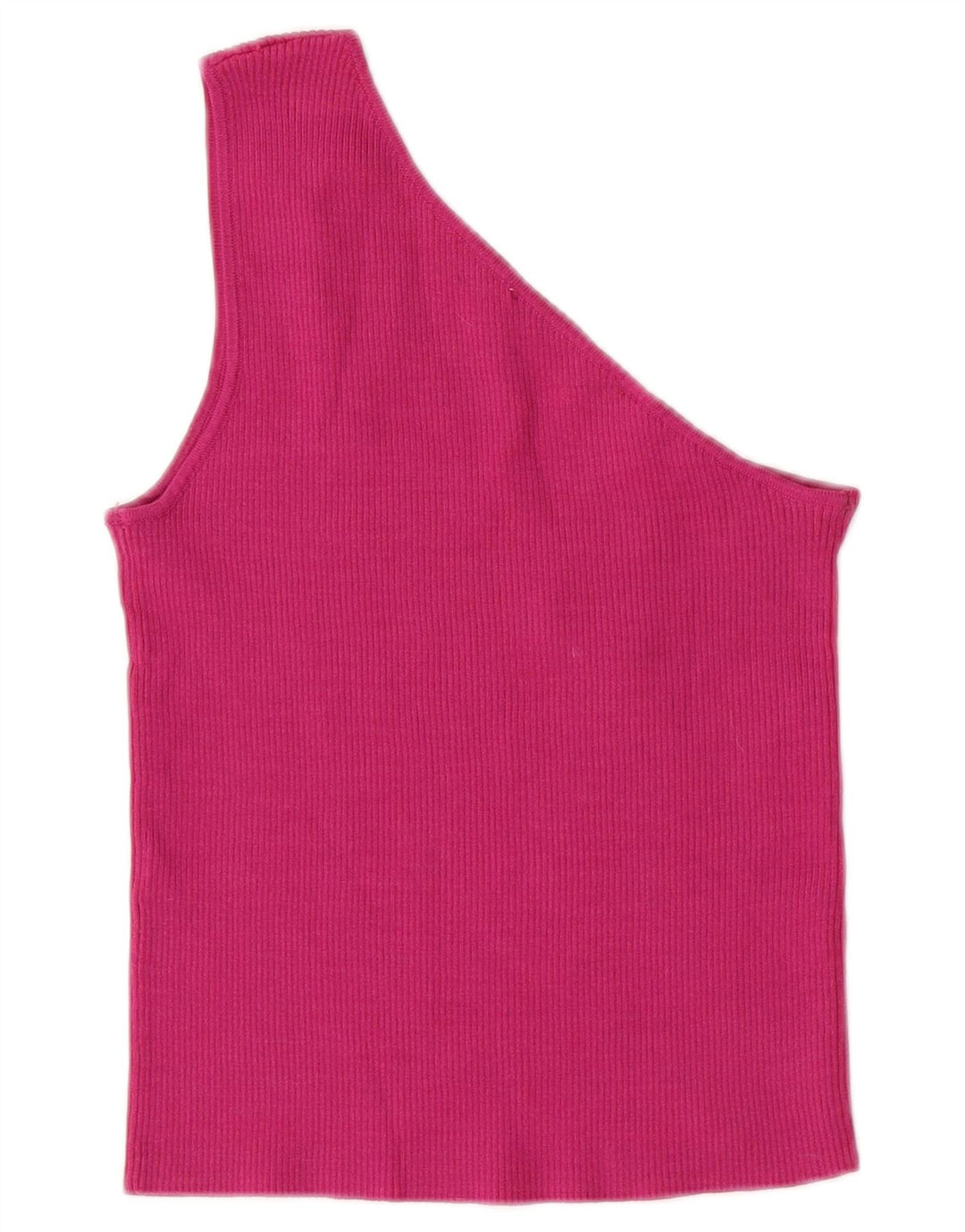 Top corto monospalla da donna ZARA UK 8 piccolo nylon rosa