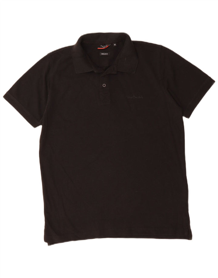 Polo da uomo Regular Fit Pierre Cardin in cotone nero medio