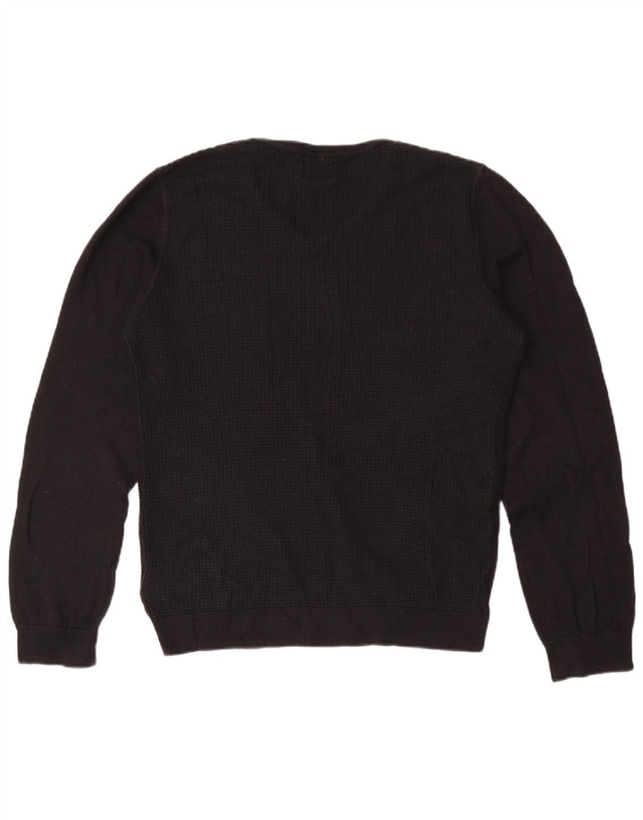Maglione Lee da uomo con scollo a V piccolo cotone nero