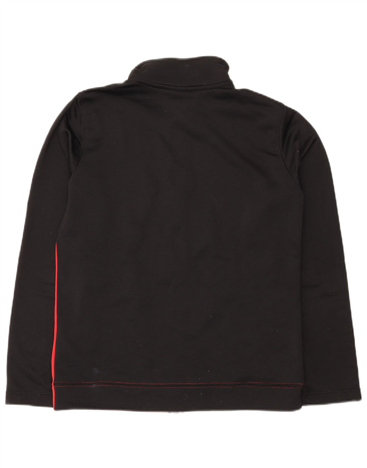NIKE Boys Tracksuit Top Jacket 13-14 Years XL Black Colourblock Polyester