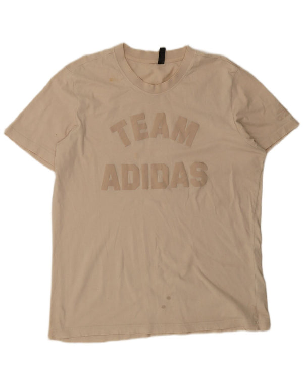Maglietta grafica da uomo Adidas Top grande beige