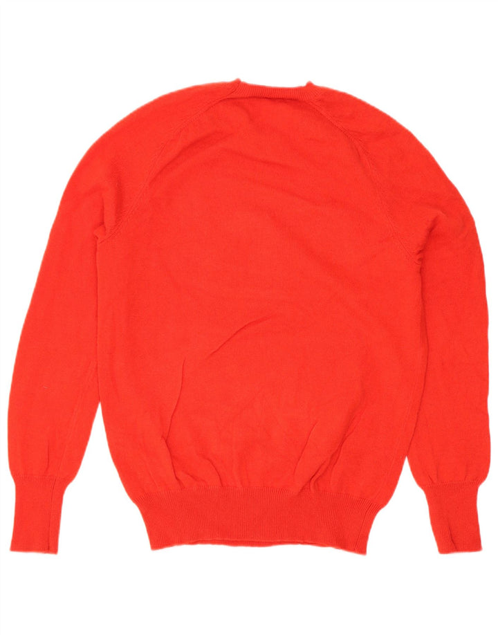 Maglione maglione girocollo da donna Zara UK 10 piccolo rosso lana