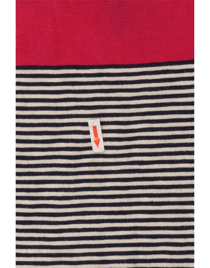 Joules Top da donna manica 3/4 UK 10 piccolo cotone a righe multicolore