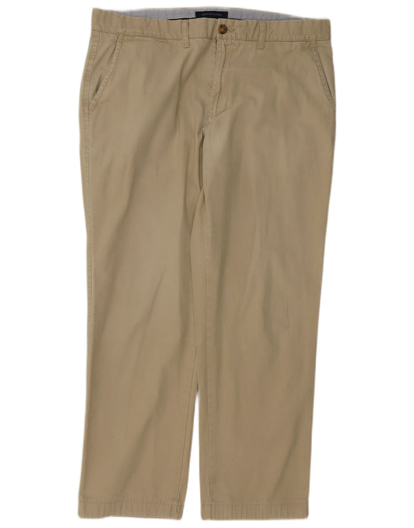 Pantaloni chino dritti da uomo Tommy Hilfiger W36 L32 cotone verde