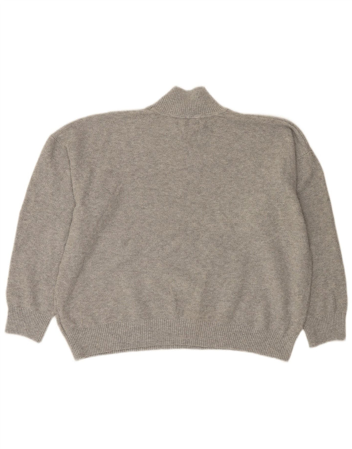 Maglione maglione a collo alto da donna Marks & Spencer UK 16 grande grigio