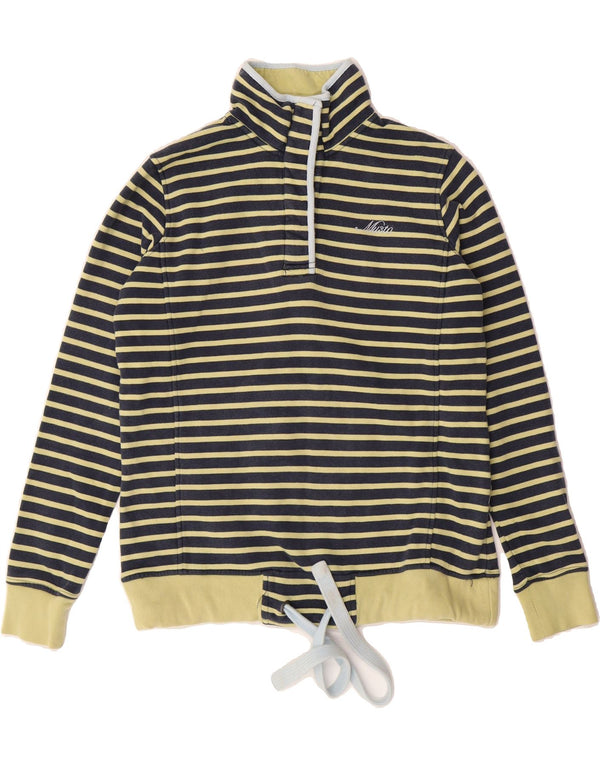 MUSTO Womens Oversized Sweatshirt Jumper UK 8 Small Blue Striped