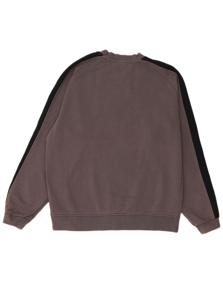 Felpa da uomo Nike Maglione grande in cotone color block grigio