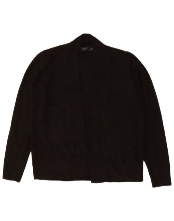 MARKS & SPENCER Maglione cardigan aperto da donna UK 14 Acrilico nero medio