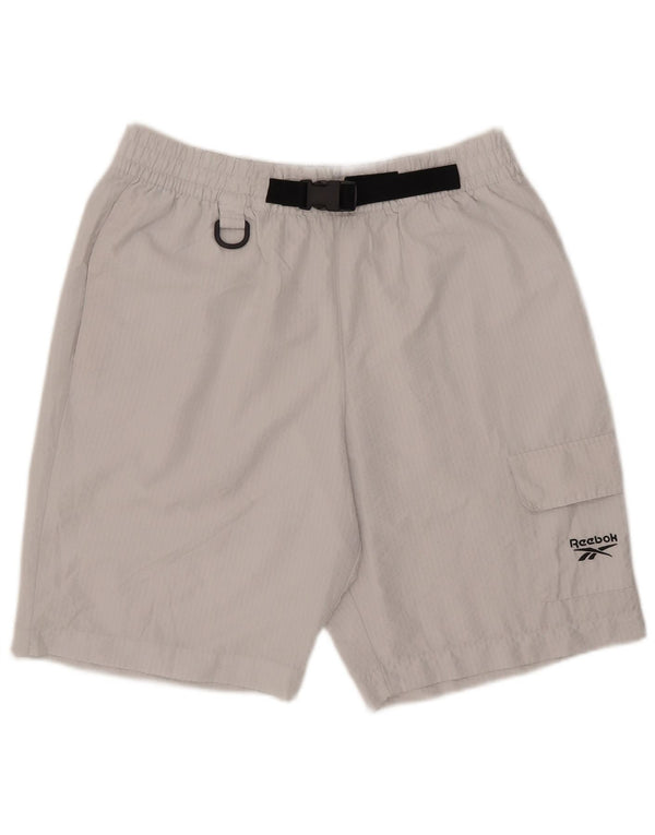Pantaloncini sportivi cargo da uomo Reebok grandi bianchi in poliestere