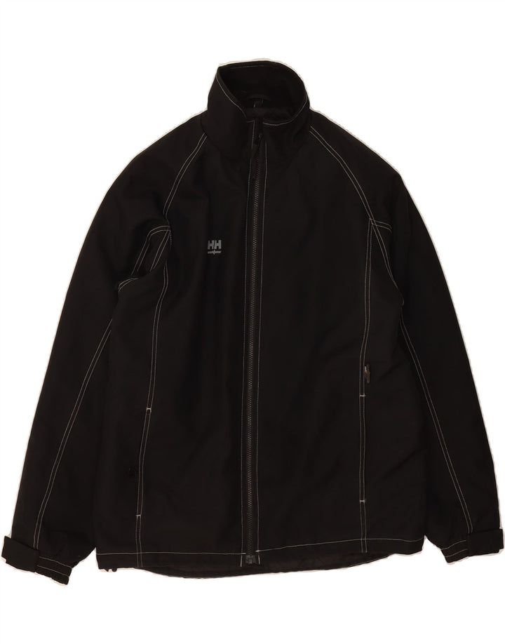 HELLY HANSEN Mens Windbreaker Jacket UK 38 Medium Black Polyester Vintage Helly Hansen and Second-Hand Helly Hansen from Messina Hembry 