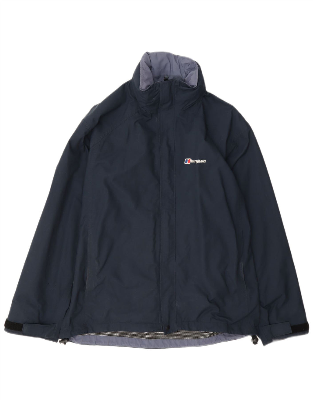Giacca antipioggia con cappuccio per ragazzi Berghaus 11-12 anni in nylon blu navy