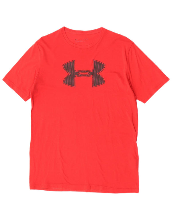 T-shirt grafica da uomo Under Armour Top rosso medio in cotone