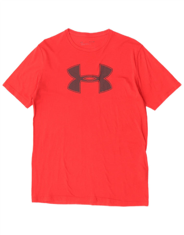 T-shirt grafica da uomo Under Armour Top rosso medio in cotone