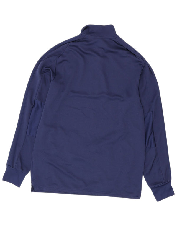 Adidas Uomo Cardiff City FC Zip Neck Pullover Tuta Top Large Blu Navy