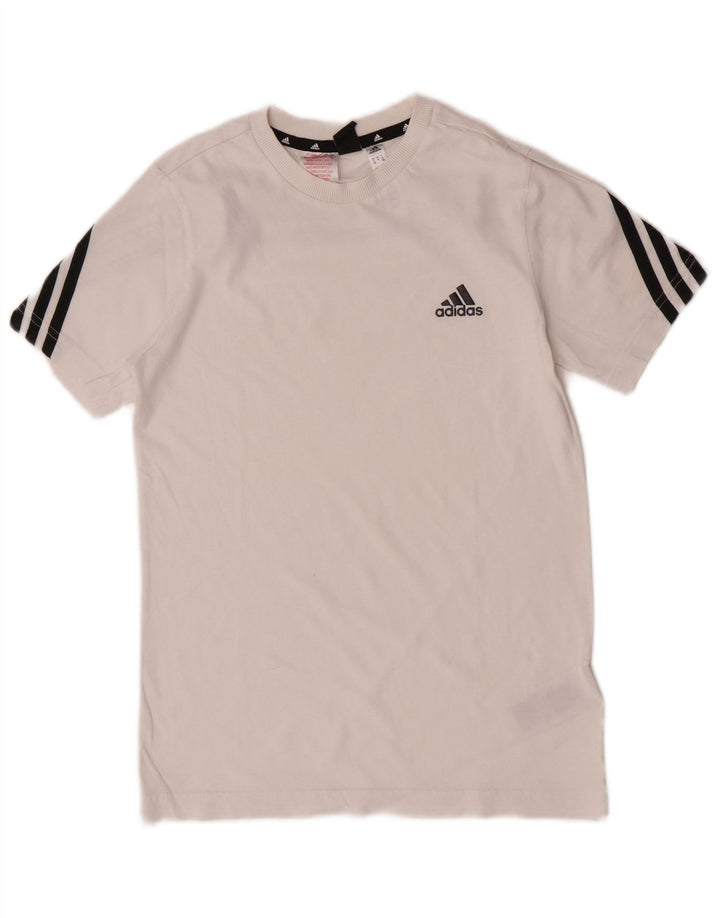 T-shirt Adidas da ragazzo Top 11-12 anni in cotone bianco