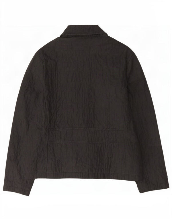 Marks & Spencer Womens Quilted Jacket UK 14 Medium Grey Polyester