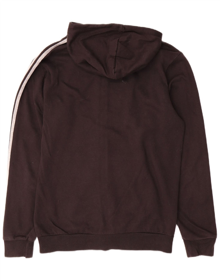 Maglione con cappuccio e zip da uomo ADIDAS UK 40/42 cotone nero medio