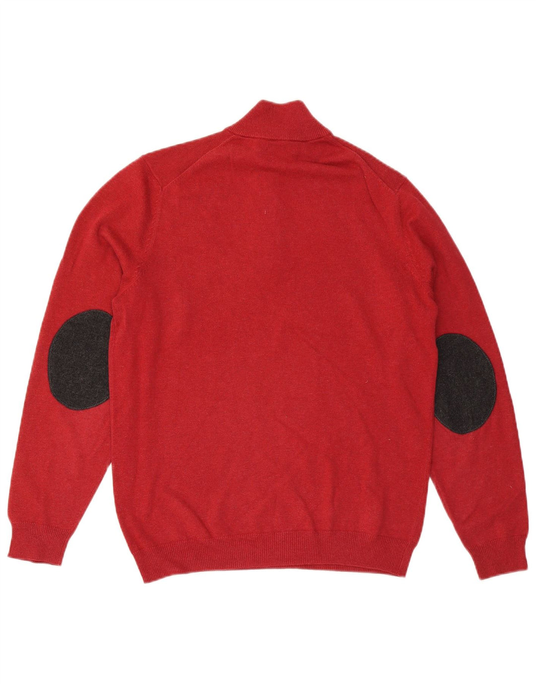 Massimo Dutti Maglione da uomo con zip e collo in cotone color block rosso medio