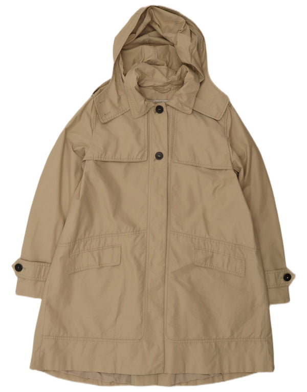 Trench con cappuccio da donna Zara UK 16 grande cotone beige