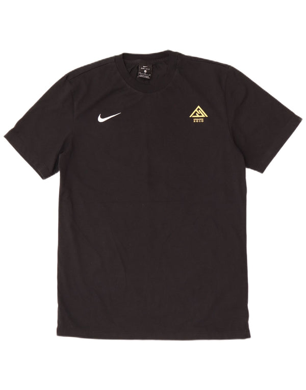 T-shirt grafica da uomo Nike Top in cotone nero medio