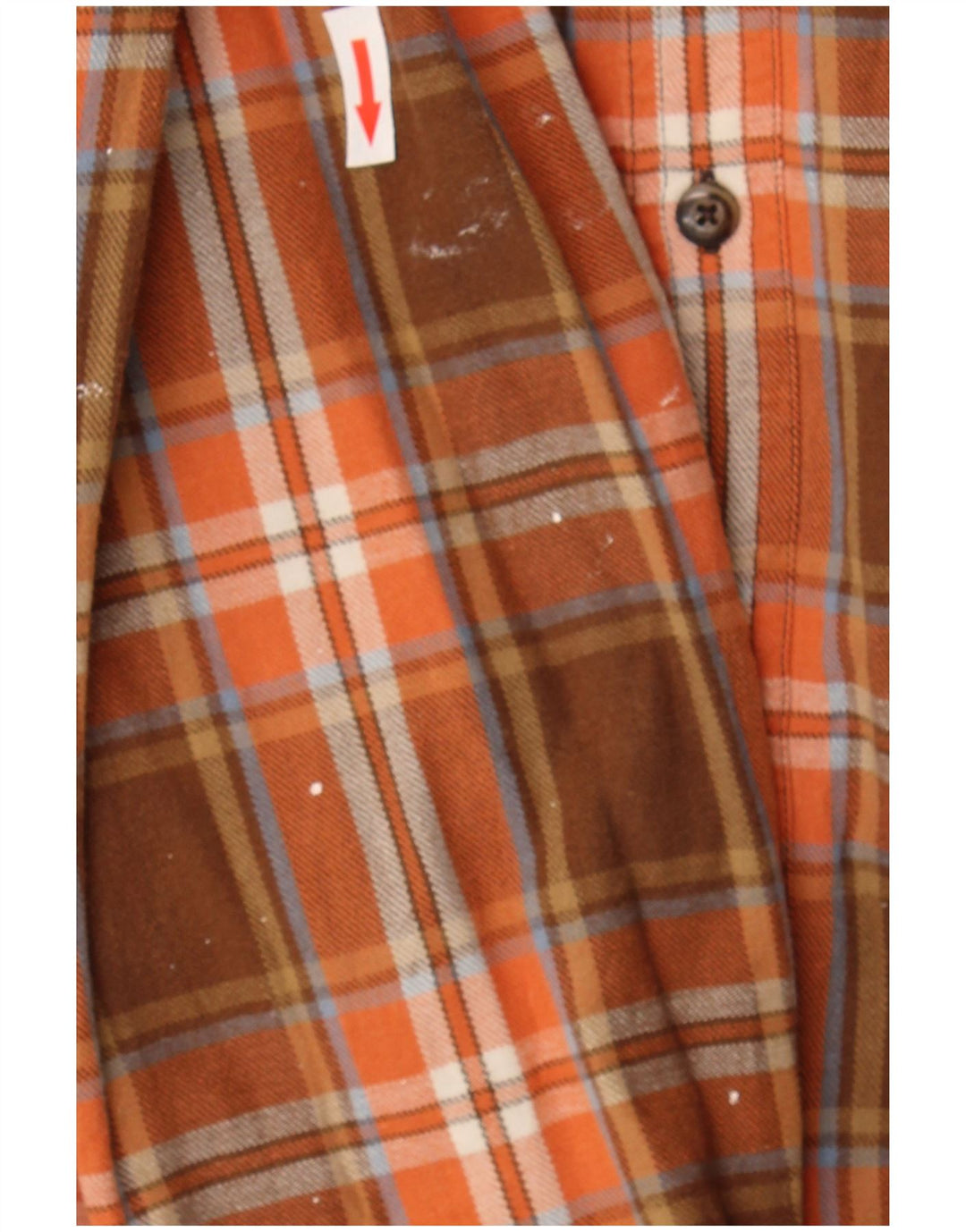 Camicia in flanella da uomo Timberland in cotone a quadri marrone medio