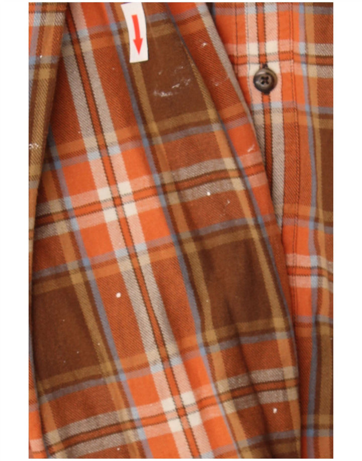 Camicia in flanella da uomo Timberland in cotone a quadri marrone medio