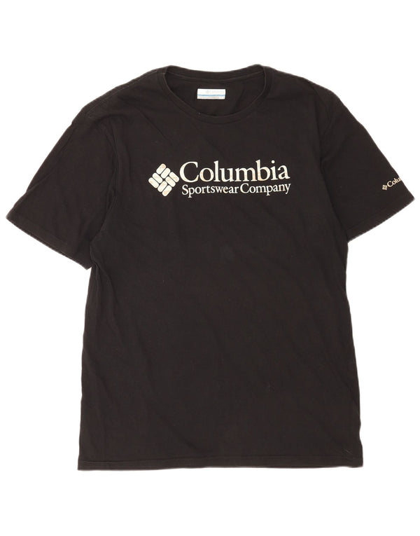 T-shirt da uomo Columbia Top in cotone nero medio