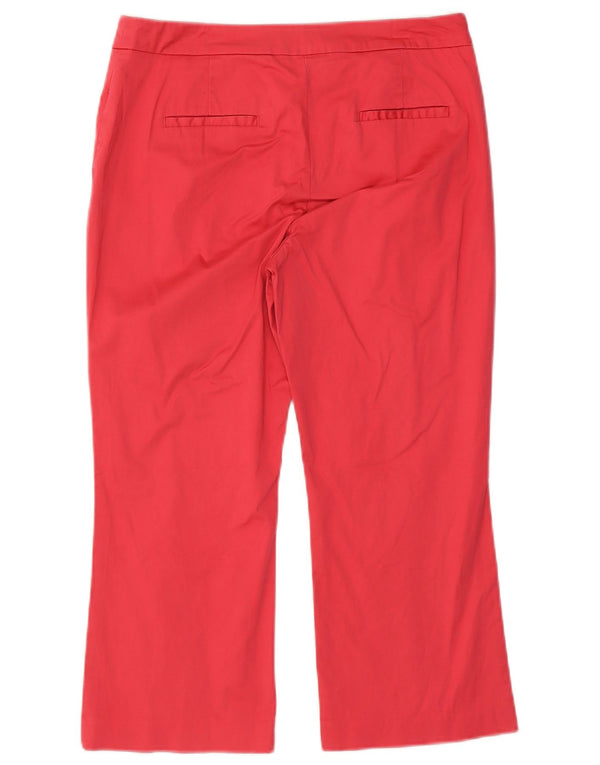 Pantaloni Capri dritti da donna Benetton UK 12 Medium W30 L22 Cotone rosso